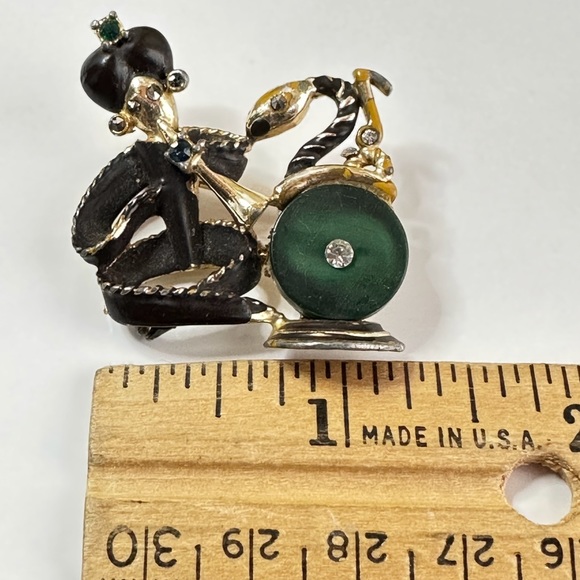 Vintage Snake Charmer Brooch Bakelite Mid century - Picture 5 of 6
